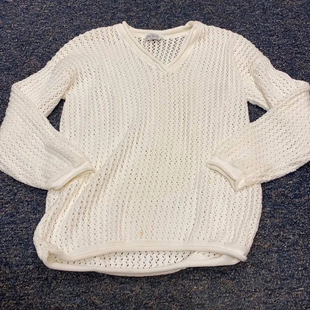 Xia Max Ivory Crochet Oversized Sweater sz. S